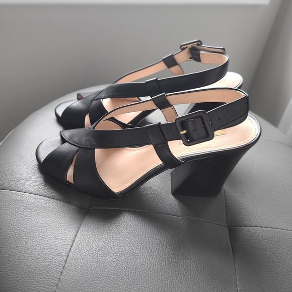 Louise et cie new leather black sandals - Picture 1 of 3